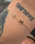 9CT PETITE INITIAL BRACELET