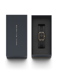 Daniel Wellington Quadro 29X36.5 Pressed Ashfield Rose Gold & Black Watch