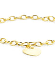 9CT HEART BRACELET