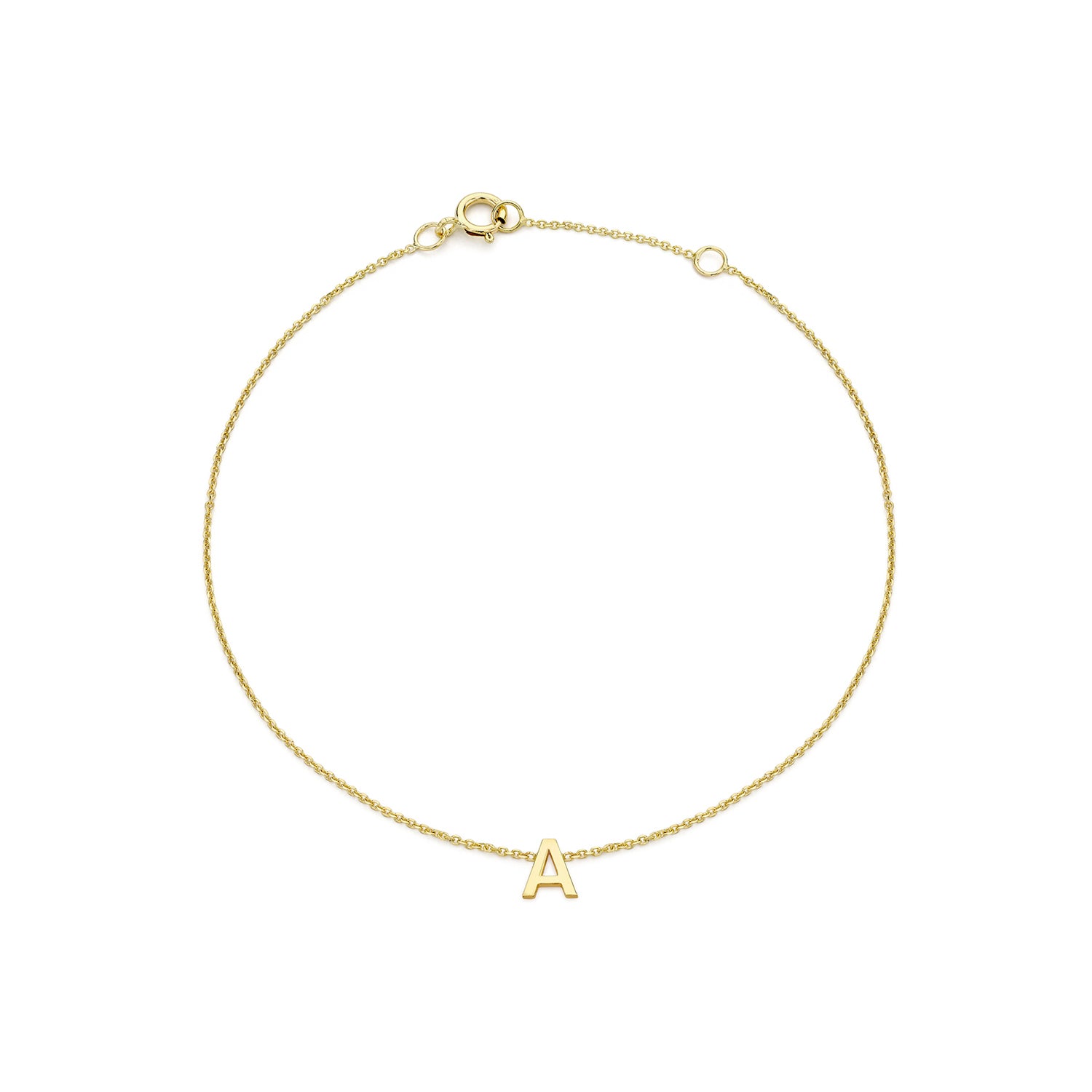 9CT PETITE INITIAL BRACELET