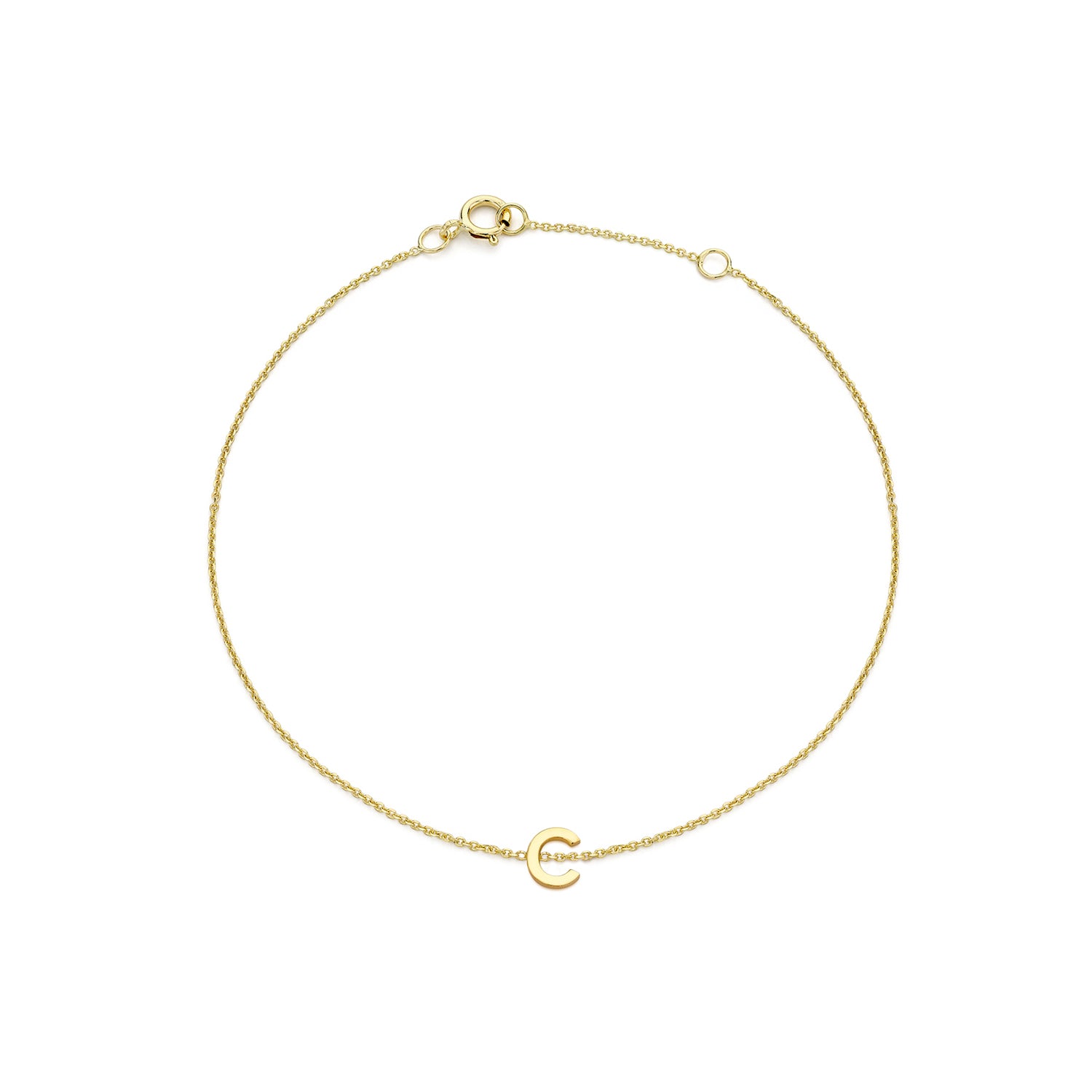 9CT PETITE INITIAL BRACELET
