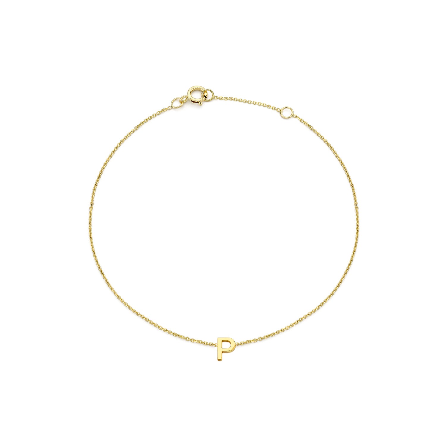 9CT PETITE INITIAL BRACELET