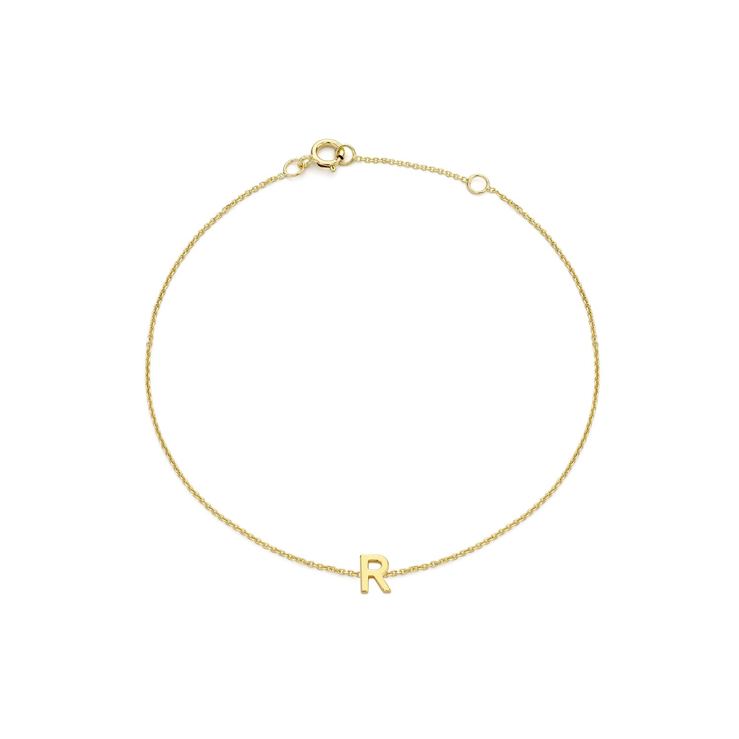 9CT PETITE INITIAL BRACELET