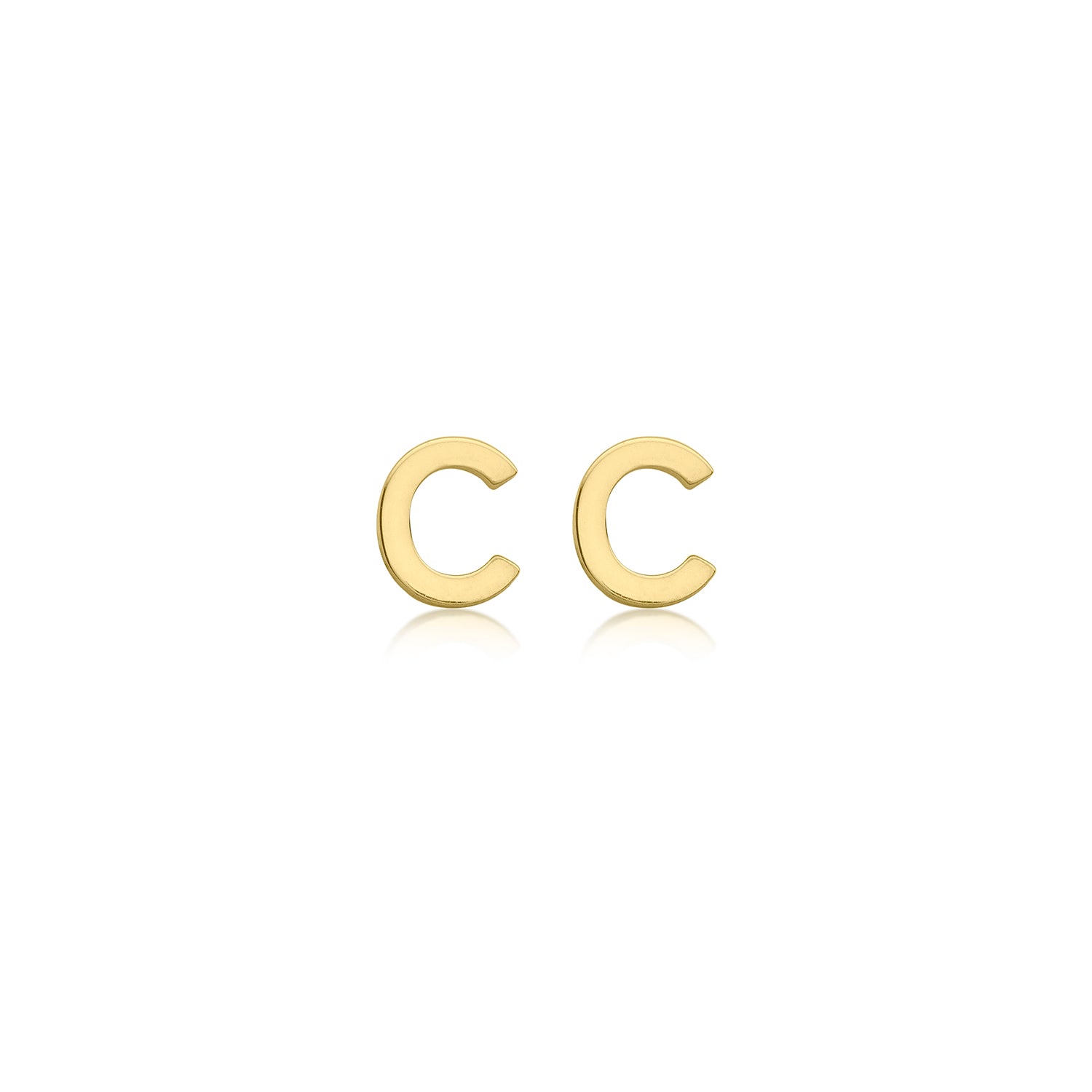 9CT PETITE INITIAL STUD EARRINGS
