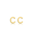 9CT PETITE INITIAL STUD EARRINGS