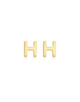 9CT PETITE INITIAL STUD EARRINGS