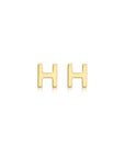 9CT PETITE INITIAL STUD EARRINGS