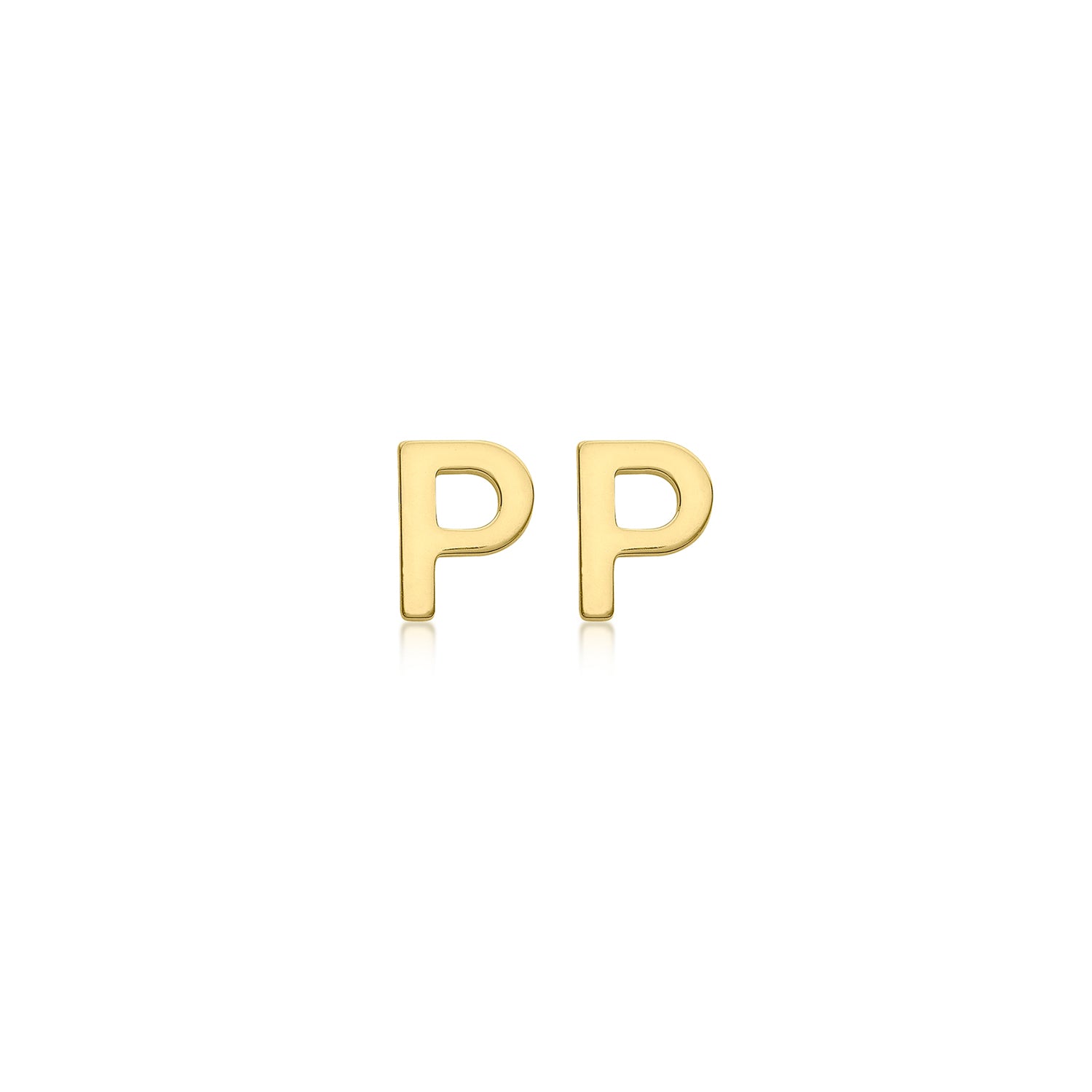 9CT PETITE INITIAL STUD EARRINGS