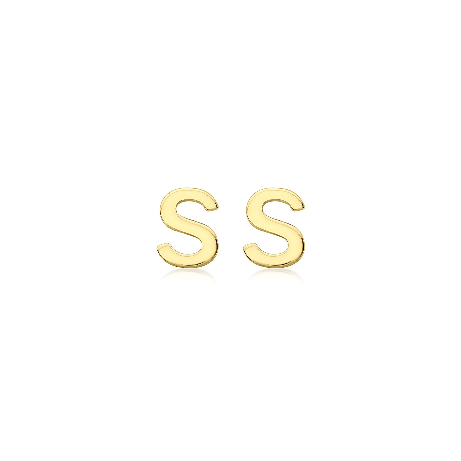 9CT PETITE INITIAL STUD EARRINGS