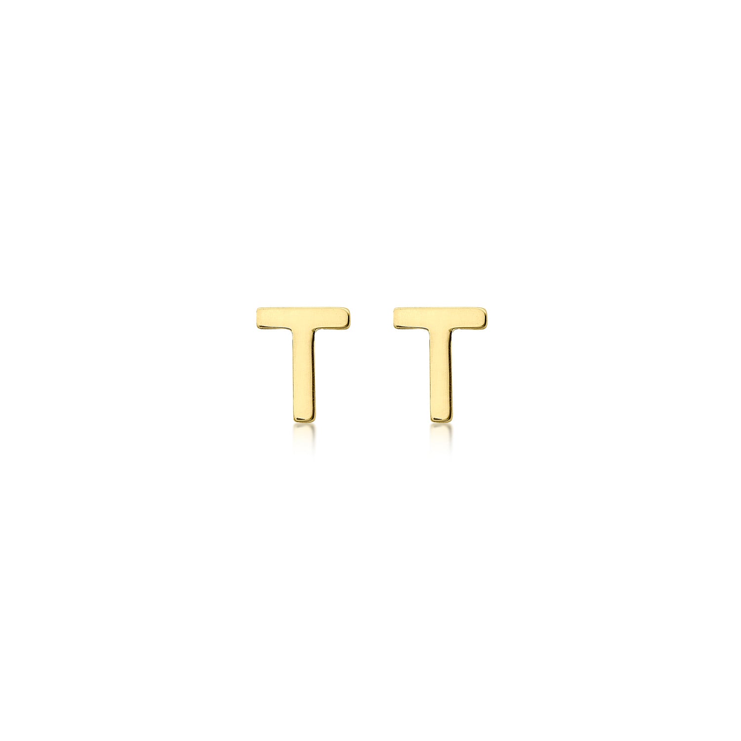 9CT PETITE INITIAL STUD EARRINGS