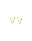 9CT PETITE INITIAL STUD EARRINGS