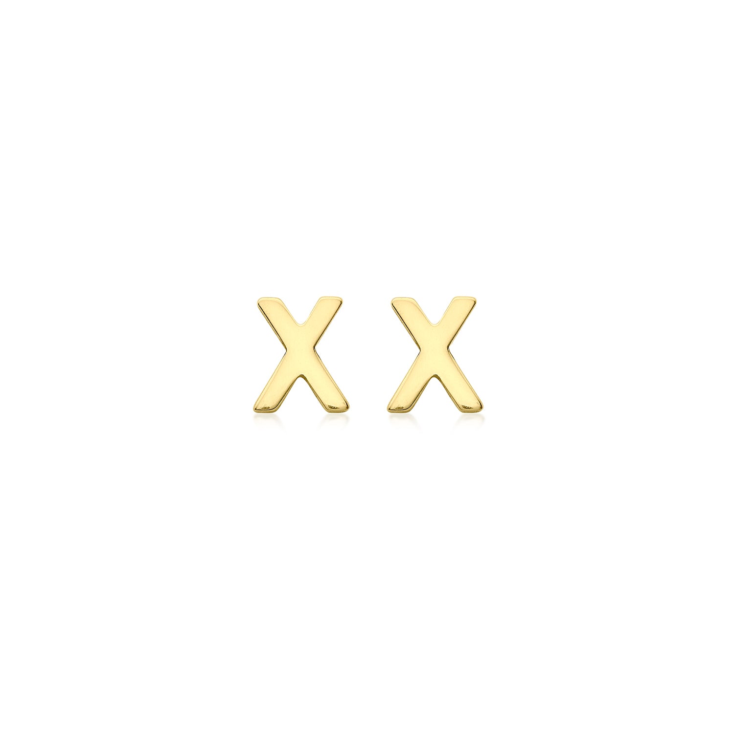 9CT PETITE INITIAL STUD EARRINGS
