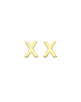 9CT PETITE INITIAL STUD EARRINGS