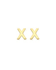 9CT PETITE INITIAL STUD EARRINGS
