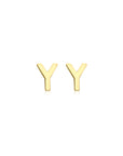 9CT PETITE INITIAL STUD EARRINGS