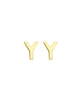 9CT PETITE INITIAL STUD EARRINGS