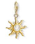 THOMAS SABO Charm Pendant "Sun With Mother-Of-Pearl Stone"