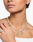 THOMAS SABO Charm Pendant Sun Gold Multicoloured Stones