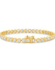 HEIRLOOM BRILLIANT CUT DIAMOND TENNIS BRACELET - SOLID GOLD