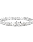 10.5CT TDW MIXED SHAPE DIAMOND TENNIS BRACELET - 9CT GOLD
