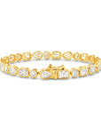 10.5CT TDW MIXED SHAPE DIAMOND TENNIS BRACELET - 9CT GOLD