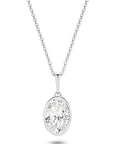 1CT BEZEL OVAL DIAMOND PENDANT - SOLID GOLD