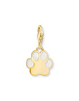 THOMAS SABO Gold Charm Pendant Dog Paw with Cold Enamel