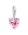 THOMAS SABO Heart charm with pink stone