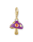 THOMAS SABO Colourful Mushroom Gold Charm