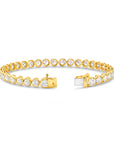 HEIRLOOM BRILLIANT CUT DIAMOND TENNIS BRACELET - SOLID GOLD