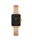 Daniel Wellington Quadro 20x26 Lumine Rose Gold Mother of Pearl Black Watch