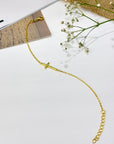 PLAIN CROSS BRACELET - STERLING SILVER