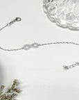 CZ INFINITY BRACELET - STERLING SILVER