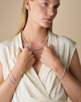HEIRLOOM BRILLIANT CUT DIAMOND TENNIS BRACELET - SOLID GOLD