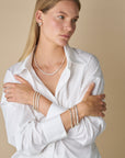 HEIRLOOM BRILLIANT CUT DIAMOND TENNIS BRACELET - SOLID GOLD