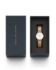 Daniel Wellington Petite Lumine 28 5-Link Rose Gold & Mother of Pearl White Watch