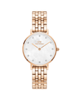 Daniel Wellington Petite Lumine 28 5-Link Rose Gold & Mother of Pearl White Watch