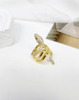 CORA CZ SNAKE RING - STERLING SILVER