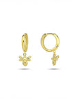 9CT BEE HUGGIE EARRINGS