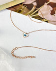 VEDA EVIL EYE NECKLACE - STERLING SILVER