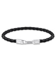 THOMAS SABO Bracelet with Braided, Black Leather