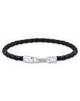 THOMAS SABO Bracelet with Braided, Black Leather