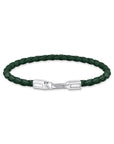 THOMAS SABO Bracelet with Braided, Green Leather