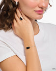 THOMAS SABO Bracelet with black Goldbear, freshwater pearl & zirconia