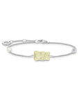 THOMAS SABO Bracelet with white goldbears, freshwater pearl & zirconia