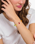 THOMAS SABO Bracelet with 5 colourful goldbears