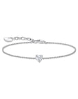 THOMAS SABO Bracelet with white heart-shaped pendant