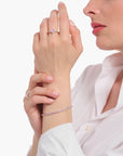 THOMAS SABO Tennis bracelet with pink zirconia