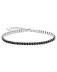 THOMAS SABO Tennis bracelet round-cut with black zirconia