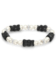 THOMAS SABO Pearl bracelet with black goldbears